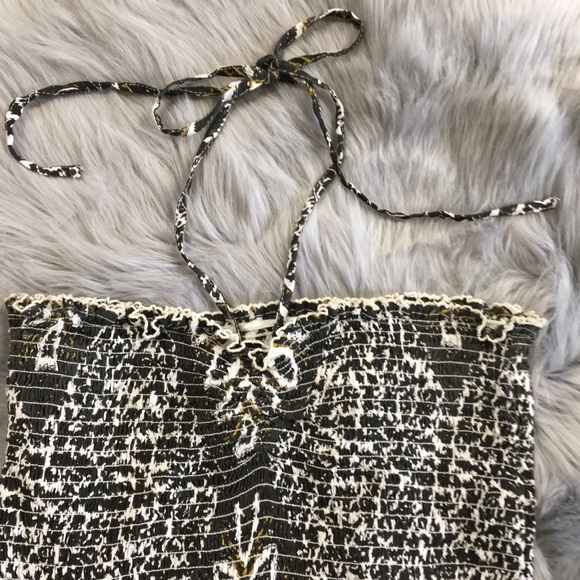 Free People | Balloon Gauzy Print Halter Jumpsuit - Picture 4 of 7